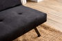 Atelier Del Sofa Zola - Sofá-Cama de 3 Plazas Negro